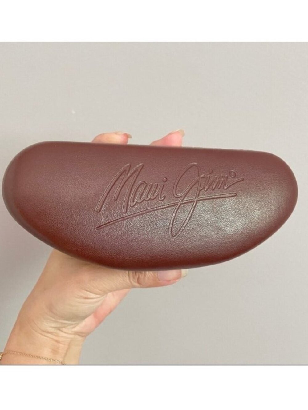 Maui Jim Brown Wraparound Sunglasses Hard Hinged Case - Medium Sized!